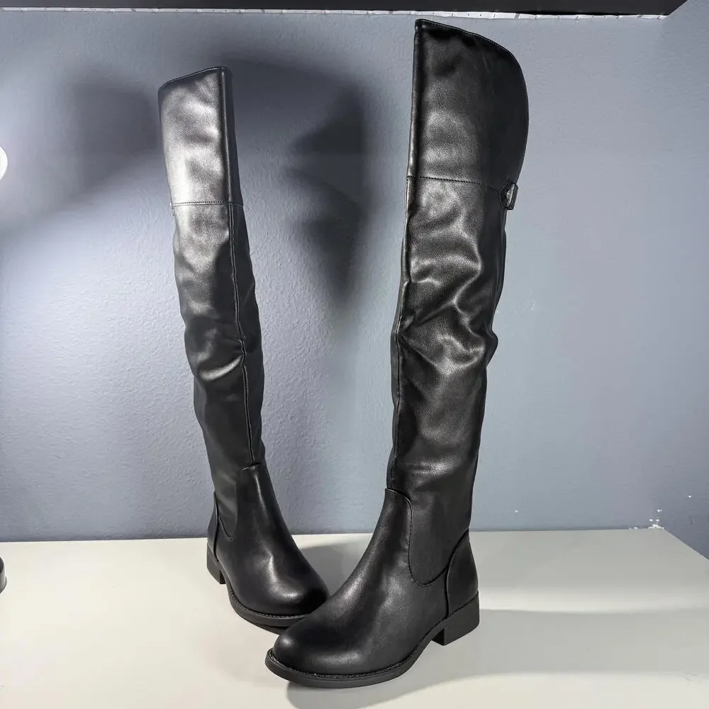 Sun + Stone Black Women's‎ Knee-High Boots Size 5